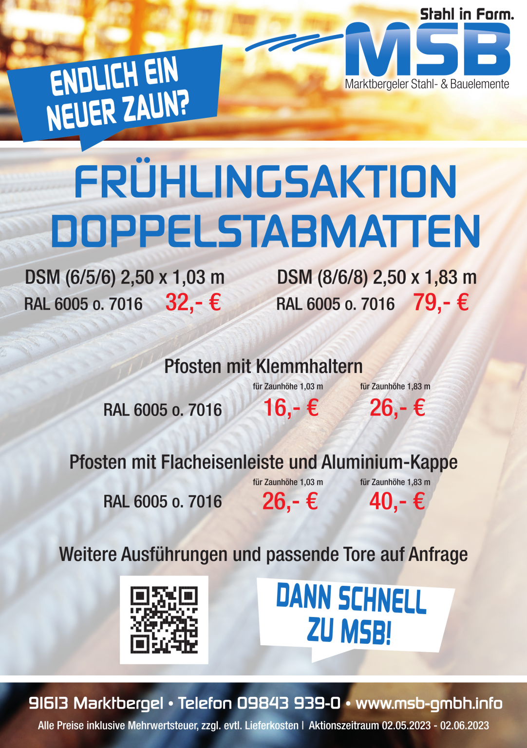 Frühlingsaktion Doppelstabmatten 2023